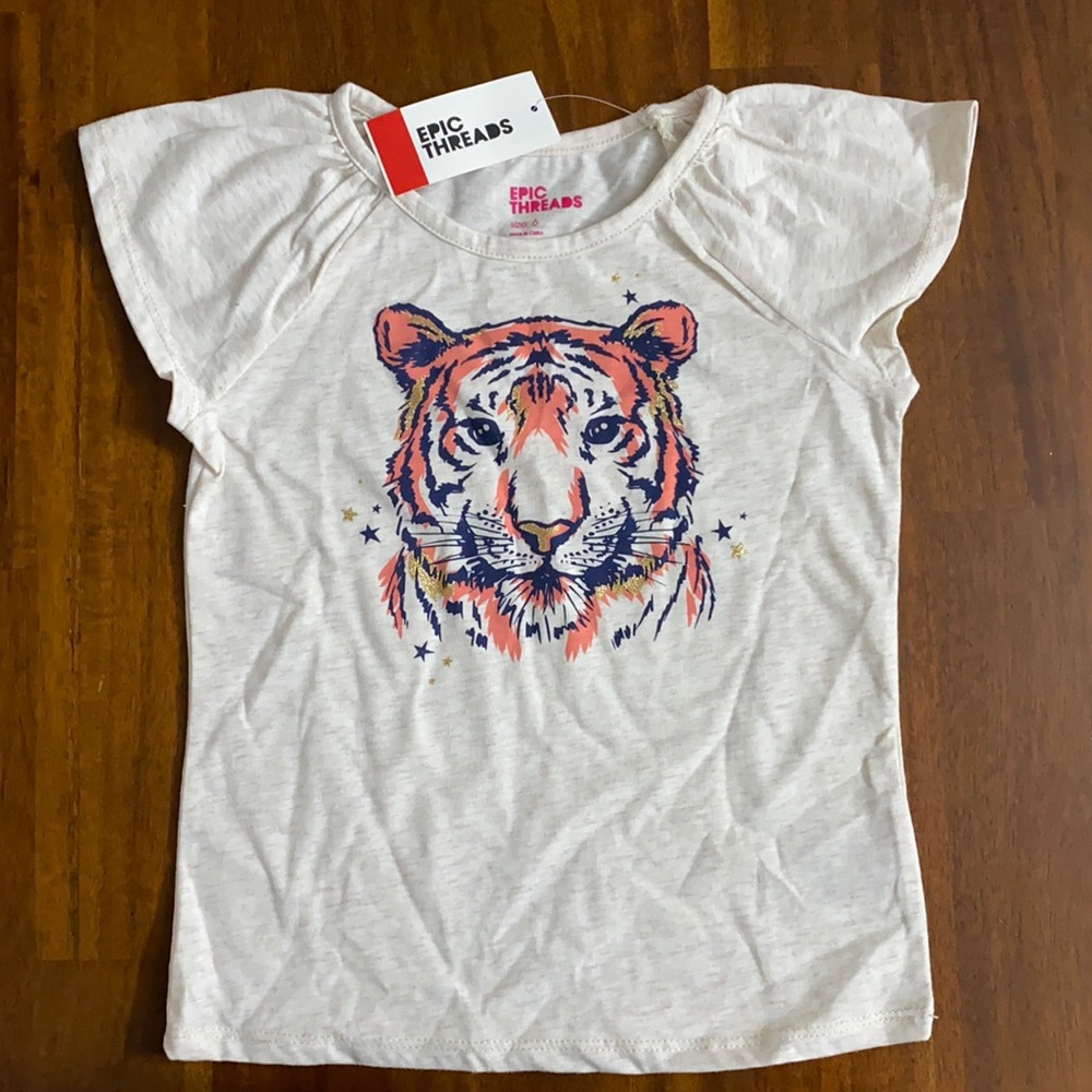 Epic Threads Tiger T-Shirt Size 6